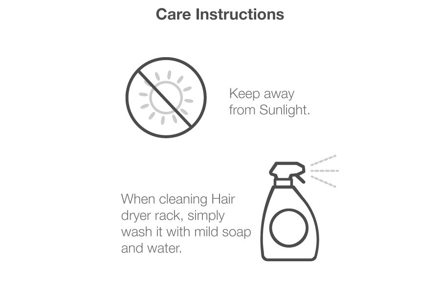 Bathroom Hair Dryer Rack