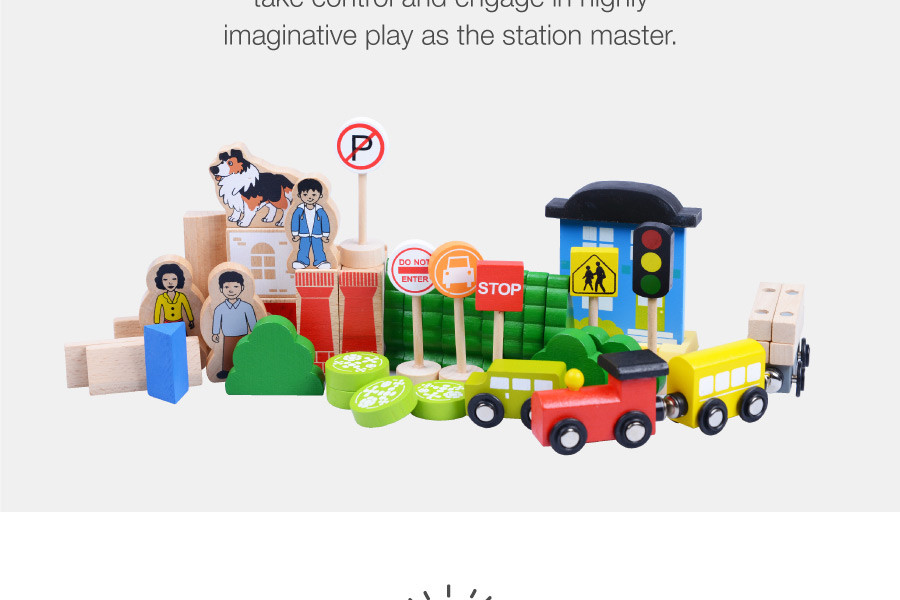 Lil' Conductor Wooden Train Set