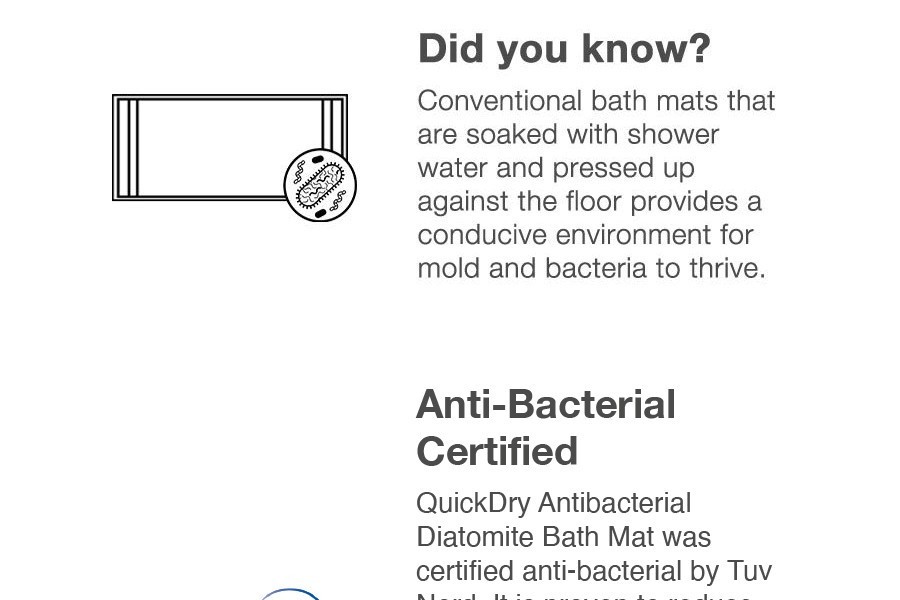 Quickdry Antibacterial Diatomite Bath Mat