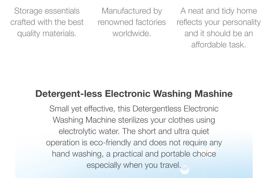 Detergentless Electronic Washing Machine