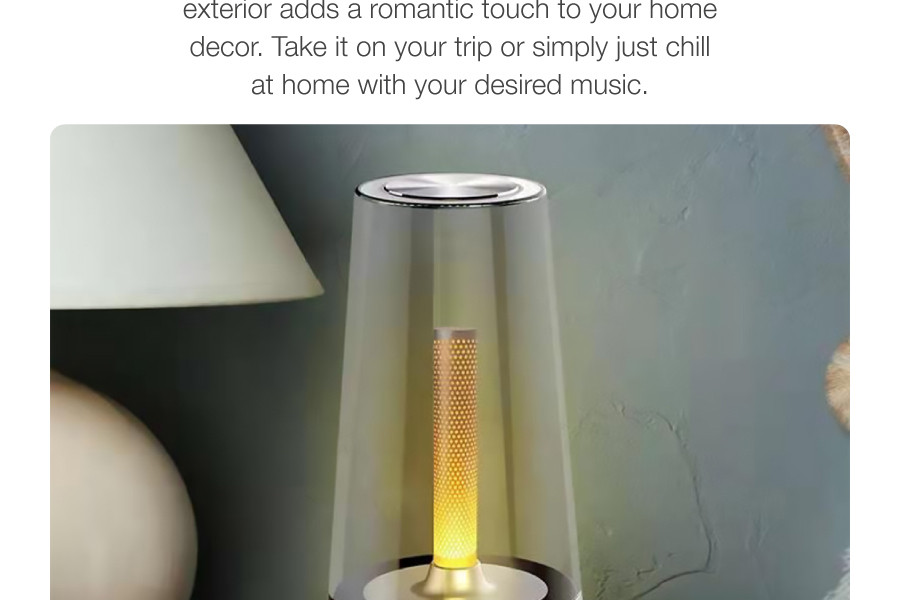 2 in 1 Candle Light & Bluetooth Speaker