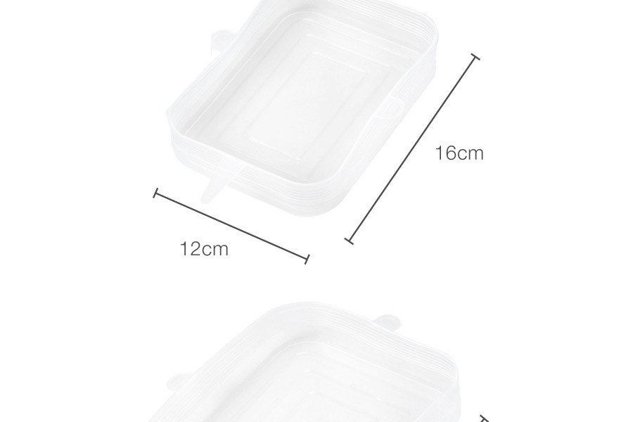 Set of 6 Silicone Stretch Lids (Rectangular)