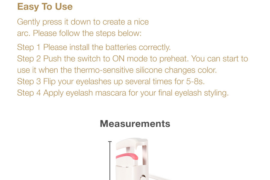 Portable Heated Eyelash Curler