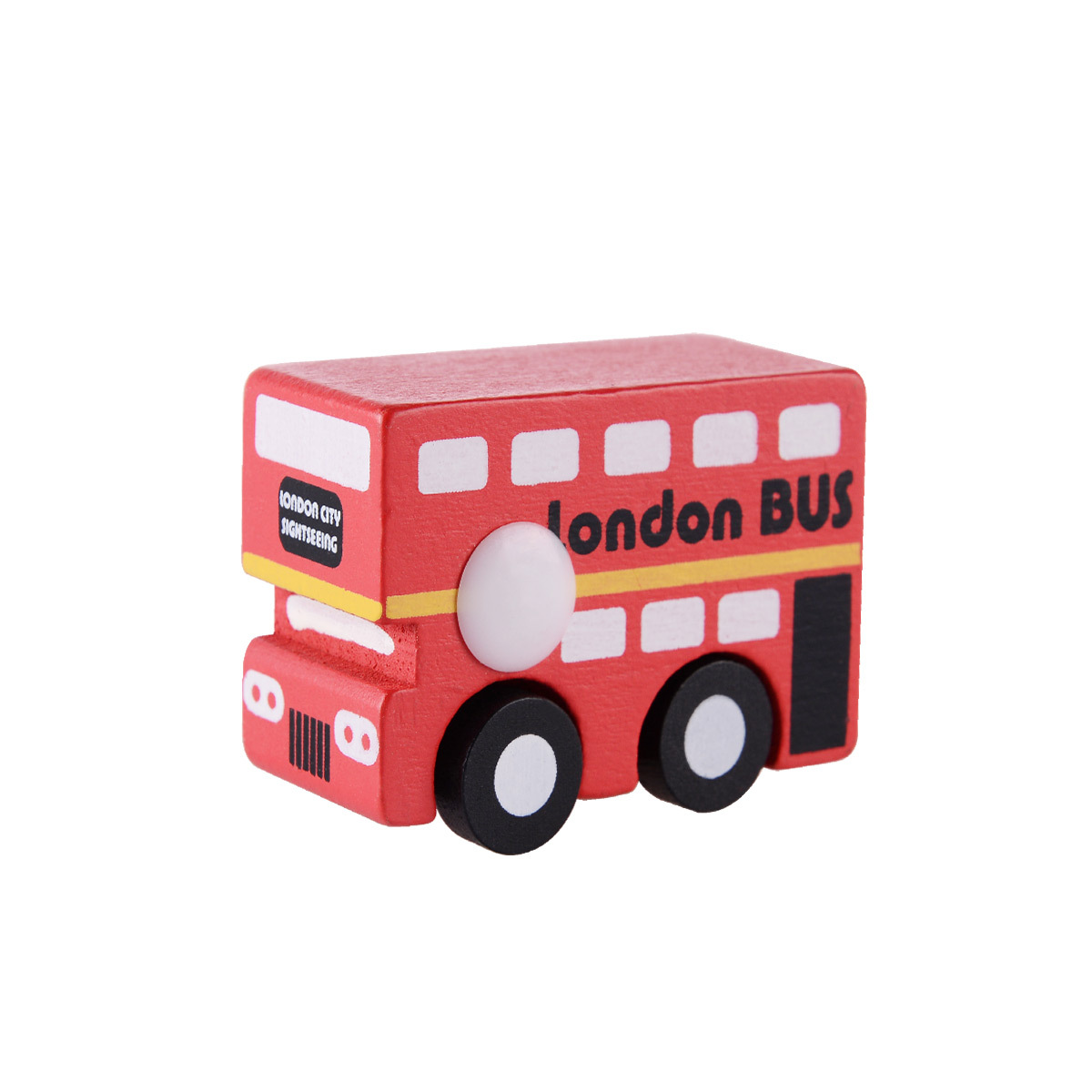 Red London Bus Wooden Toy
