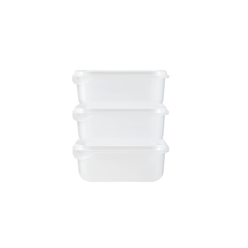 650ml PP Food Storage Containers (Set of 3)