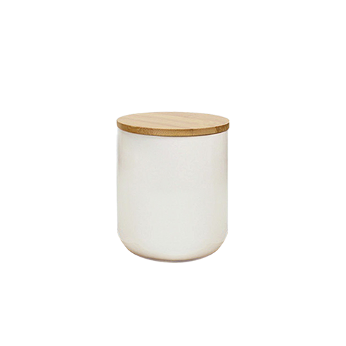 Ceramic Storage Jar With Bamboo Lid