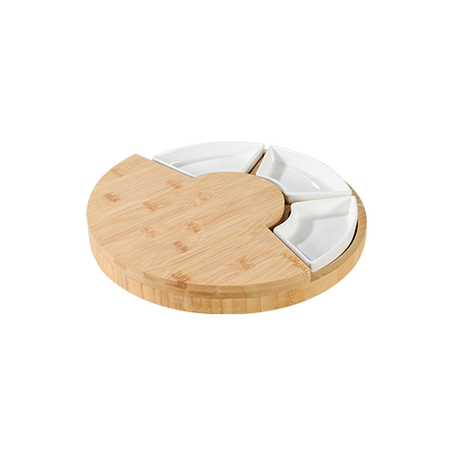 Round Cheese Board Set With Knives