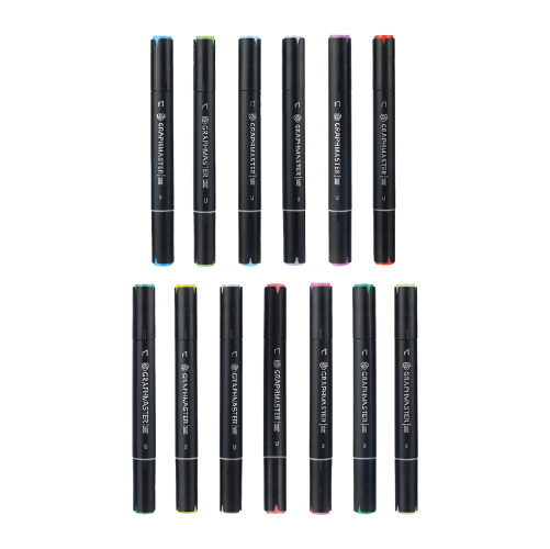 Set of 13 Duo Tip Oily Marker